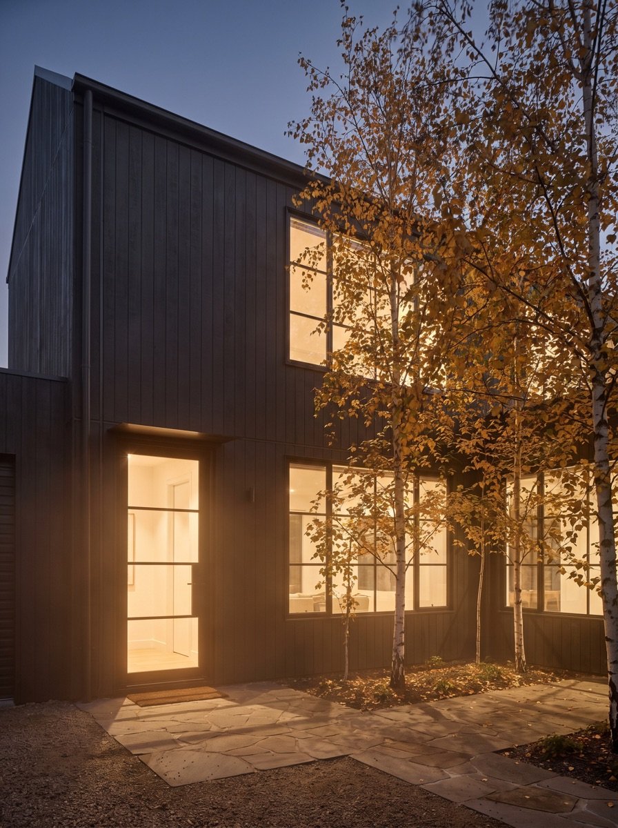The Fernhill House, a dark timber courtyard home