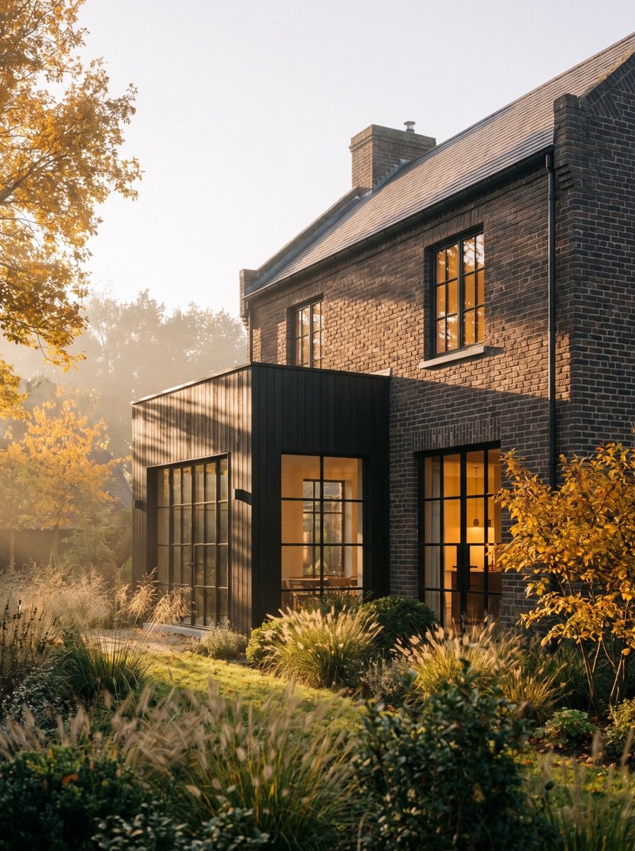 The Orchard House, restored brick with a timber extension